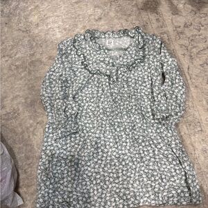 GAP Green Floral Blouse